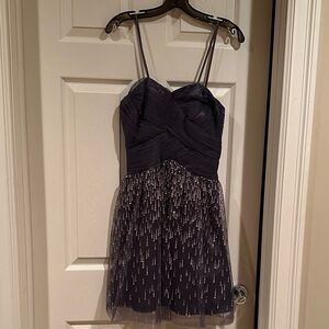 Cache Black Formal Dress with Silver Accents